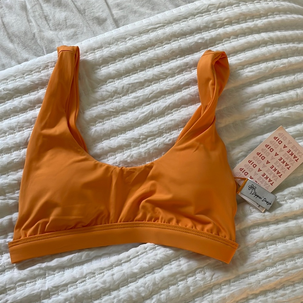 Orange swim top